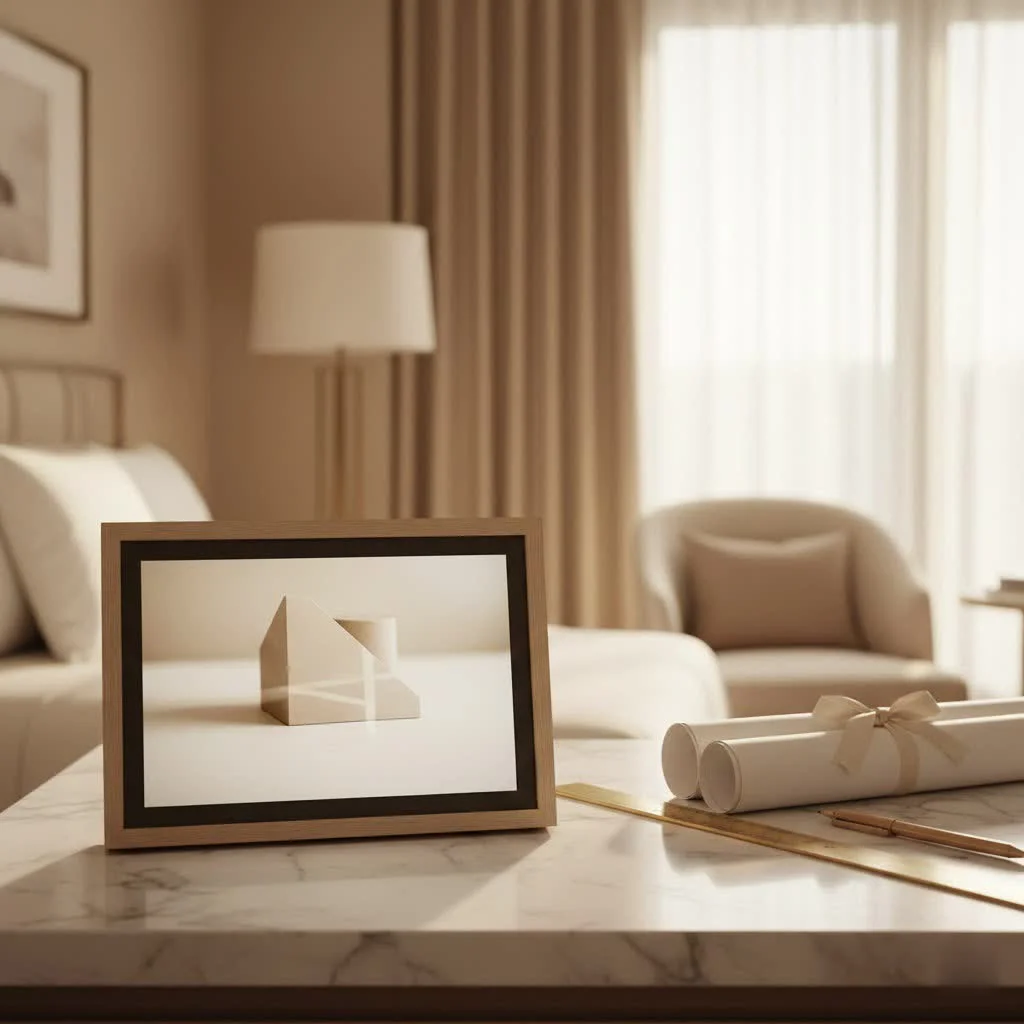 Digital photo frame displaying a family photo