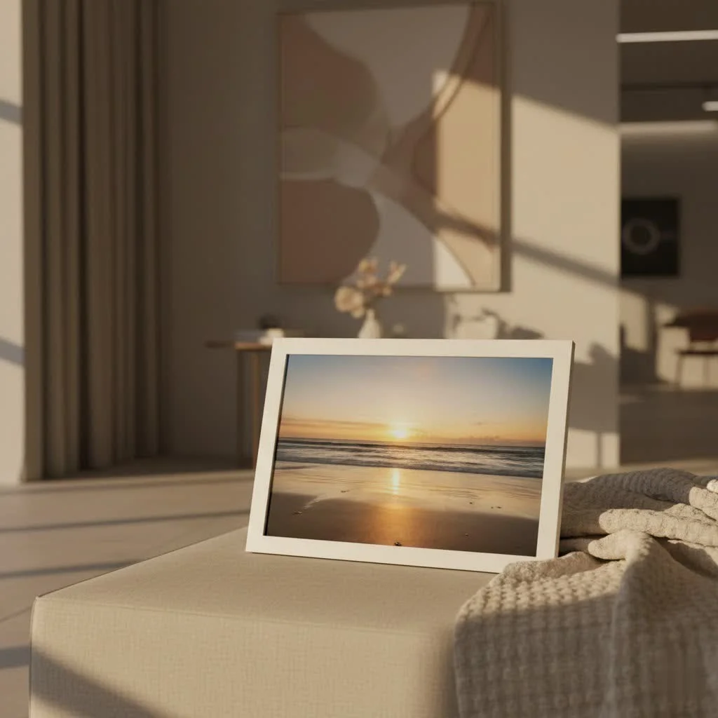 Pastigio digital picture frame displaying family photos