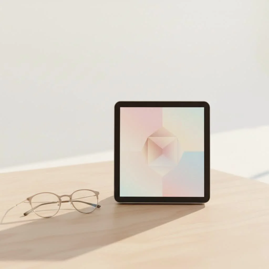 Polaroid digital photo frame displaying family photos