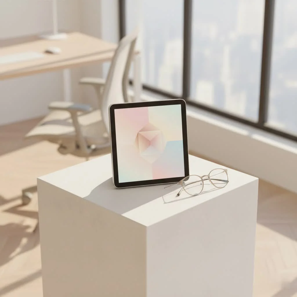 Close-up of a hand interacting with a touch screen digital photo frame
